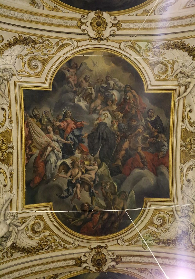 Santa Maria degli Angeli (Pistoia) - san sebastiano presentato alla madonna e ai santi in gloria